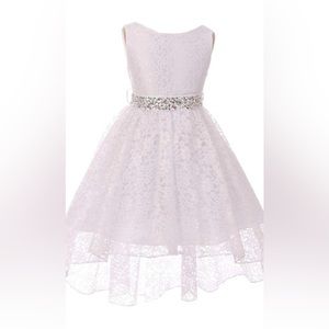 Brand New white dress size 14 in girls